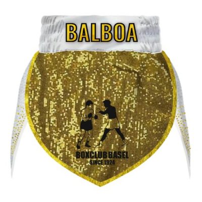 Queen Gladiator custom gladiator boxing shorts with tapered front and back panels and small side panels, designed in men’s and women’s fits.