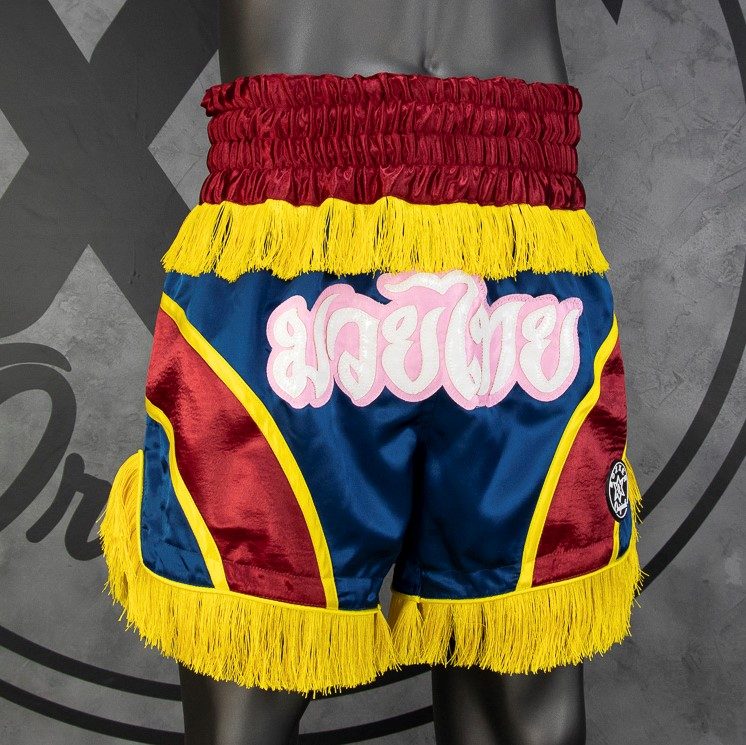Yellow Doodle Cat Print Muay Thai Boxing Shorts main image 1