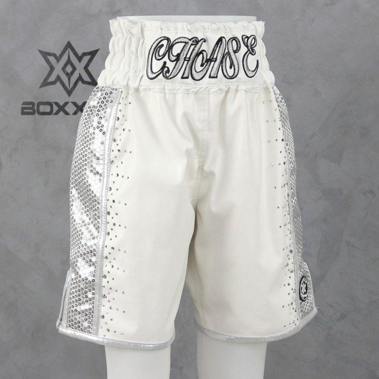 Side Stripe BX Old Charlene Custom Boxing Shorts & Trunks