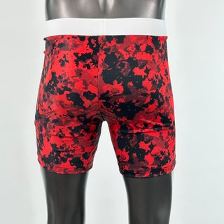 Classic Vale Tudo MMA Red Black Camo Anton Compression Shorts