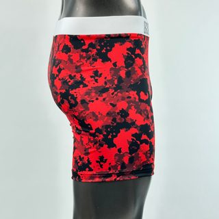 Classic Vale Tudo MMA Red Black Camo Anton Compression Shorts
