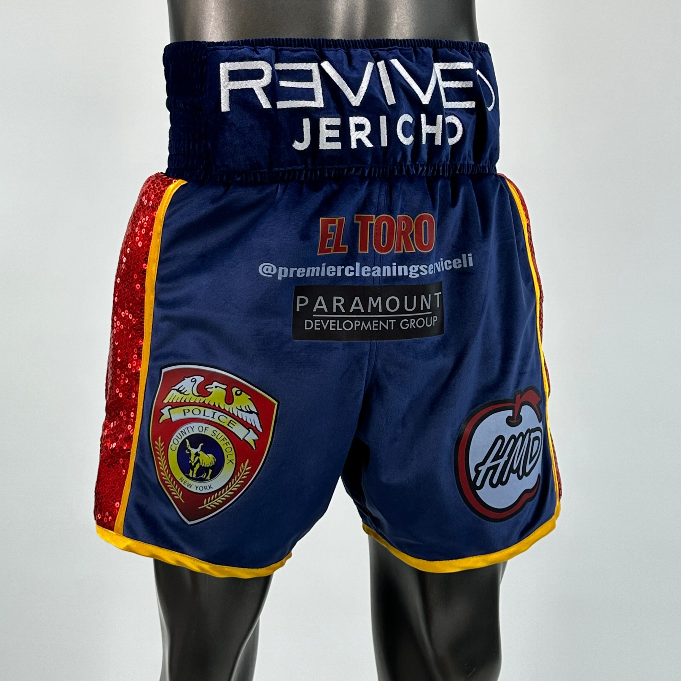 Side Stripe BX Old Alex Custom Boxing Shorts & Trunks