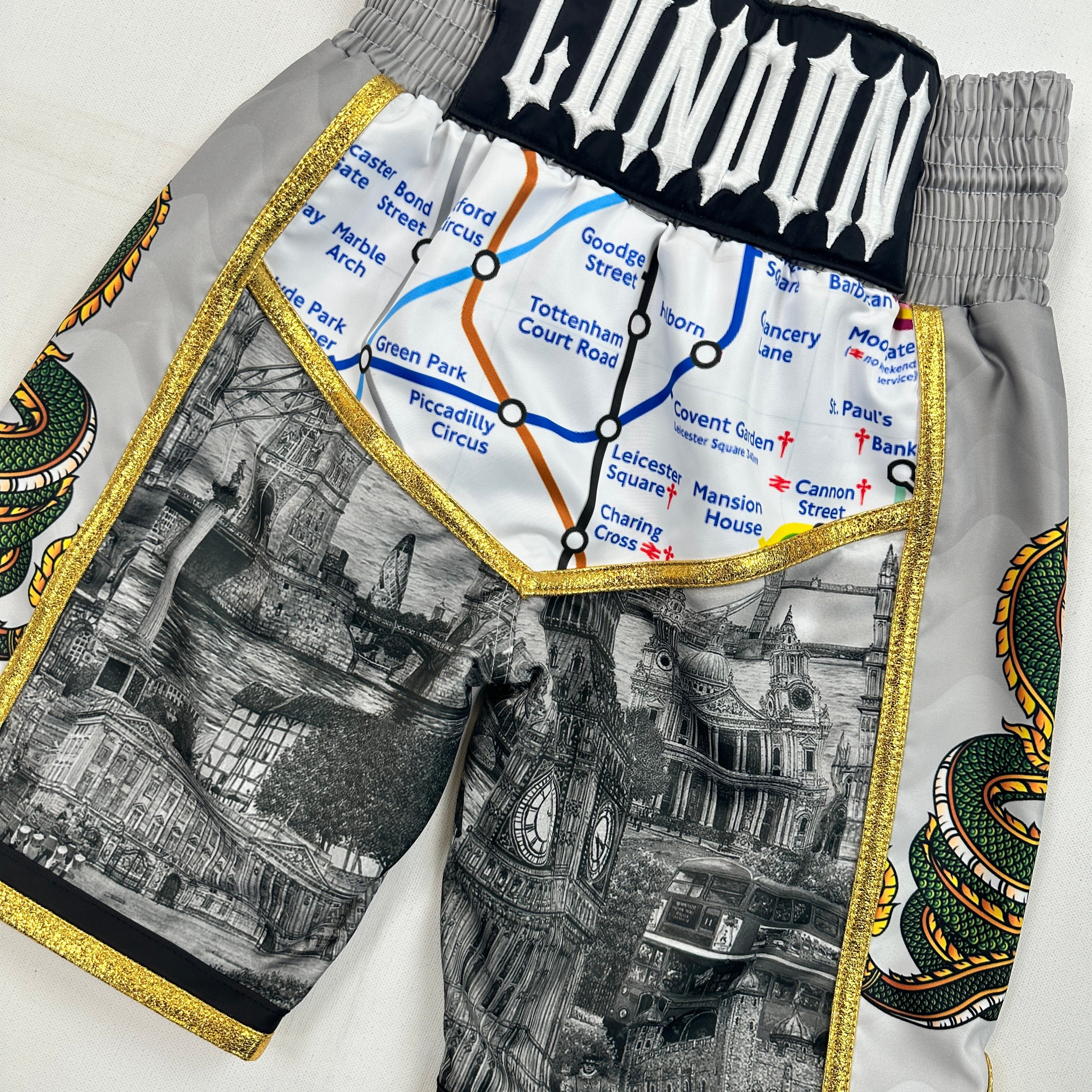 Side Stripe Luxury II Zen Custom Boxing Shorts & Trunks