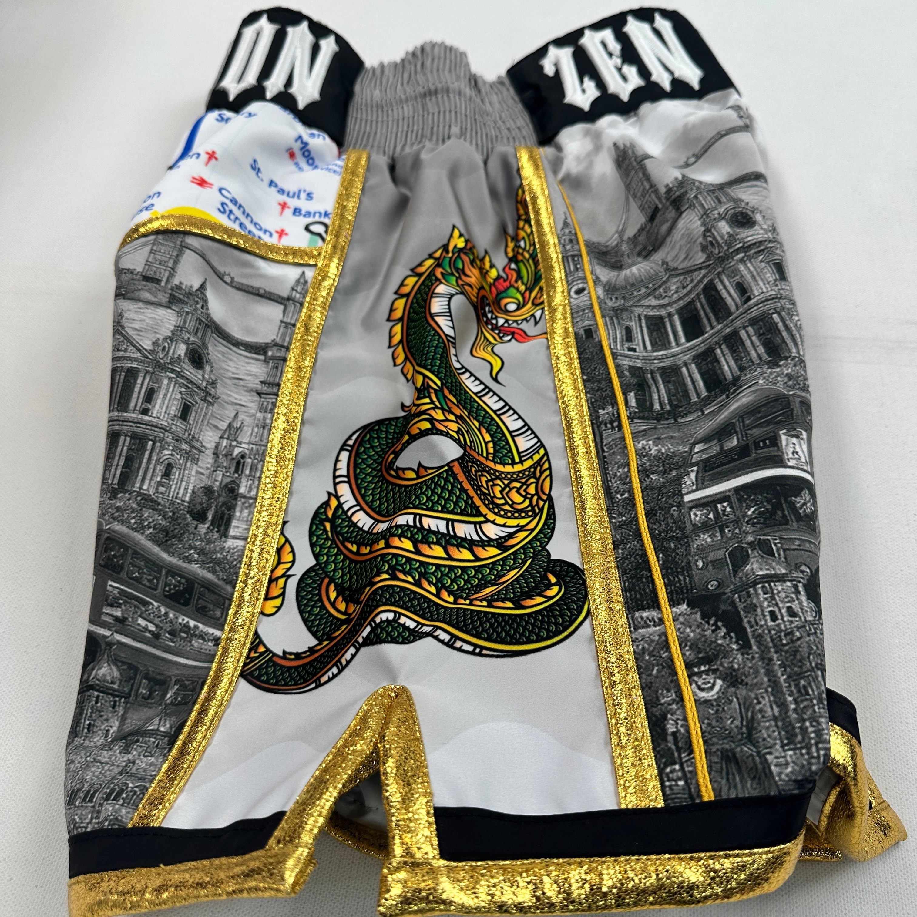 Side Stripe Luxury II Zen Custom Boxing Shorts & Trunks