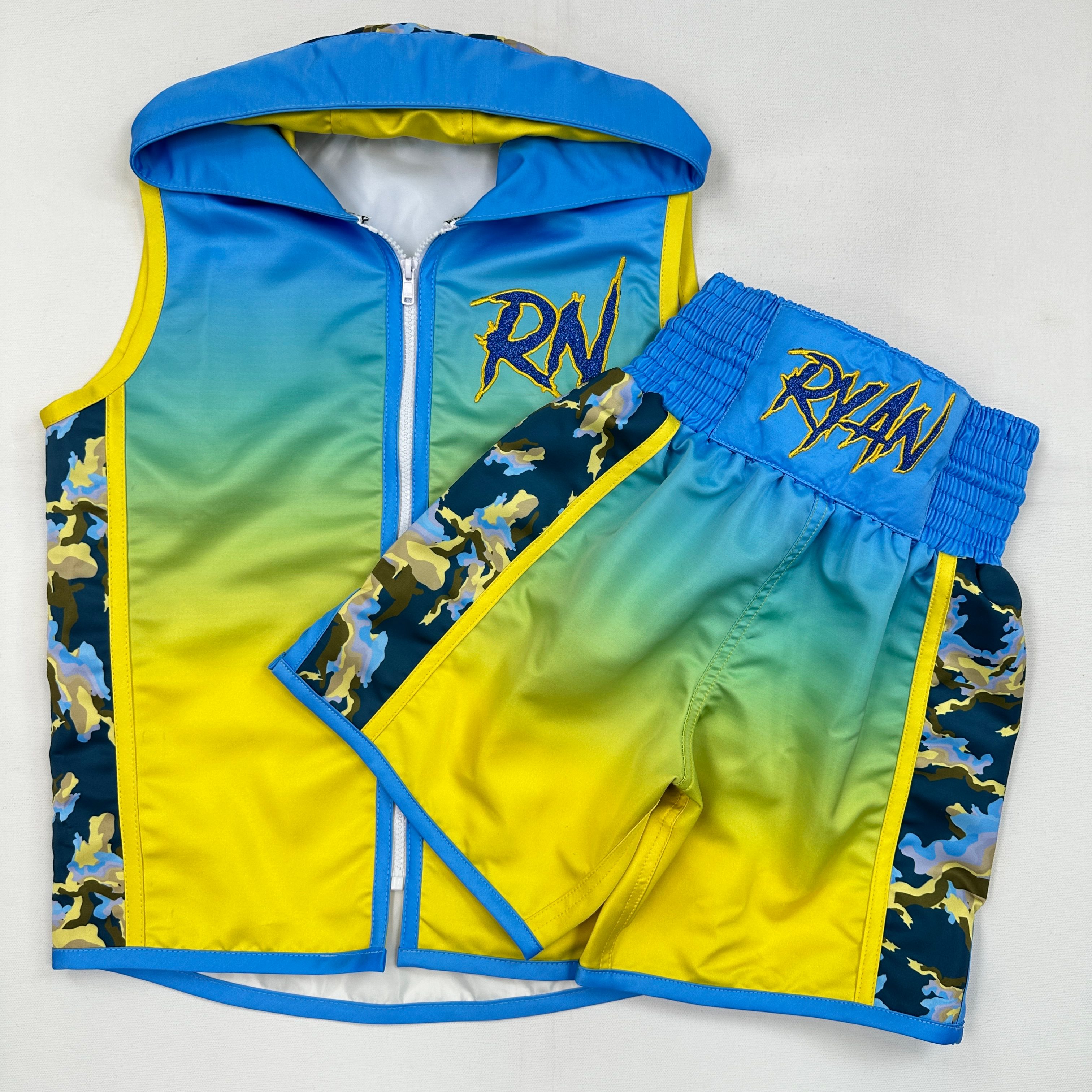 Side Stripe BX Old Ryan Custom Boxing Shorts & Trunks