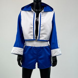 Side Stripe MTS Old Blue WOMENS Muay Thai Shorts