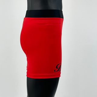 Classic Vale Tudo MMA Red and Black Bret W Compression Shorts