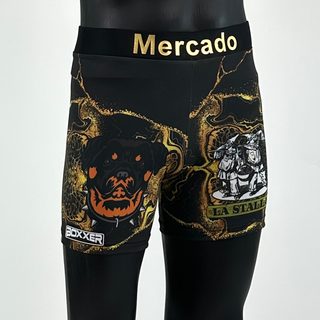 Classic Vale Tudo MMA Black gold Marble Ethen M Compression Shorts