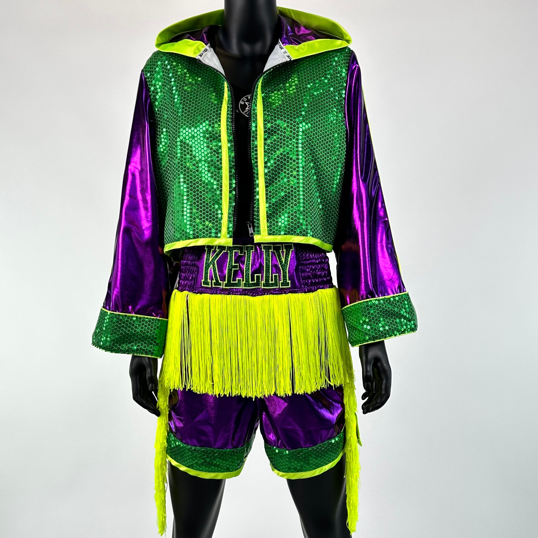 Long Tassels Supreme BX Kelly 136897. WOMENS Custom Boxing Shorts & Trunks