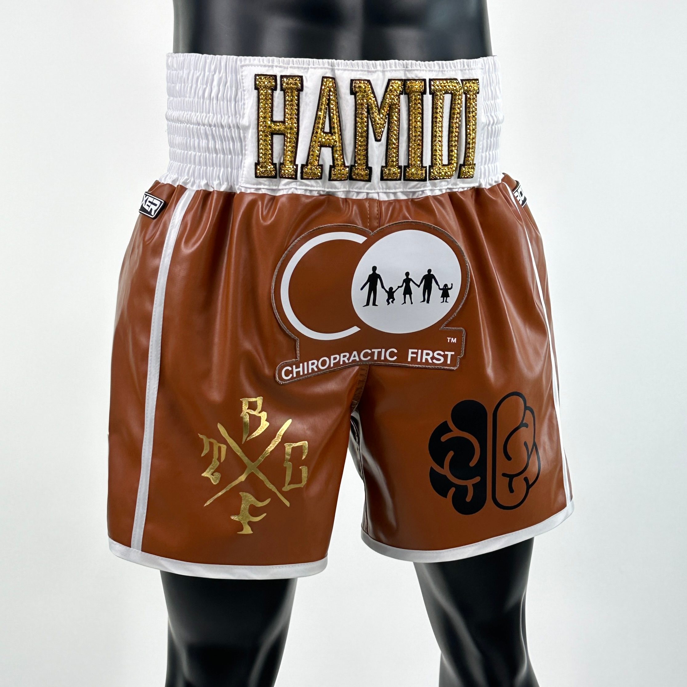 Side Stripe BX Old Denis 138814 Custom Boxing Shorts & Trunks