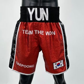 Side Stripe BX Old Boram 139076 Custom Boxing Shorts & Trunks