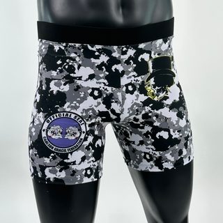Classic Vale Tudo MMA Black white camo Christian H Compression Shorts