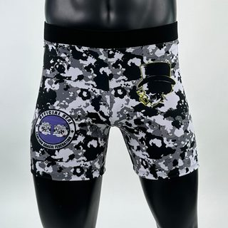 Classic Vale Tudo MMA Black white camo Christian H Compression Shorts