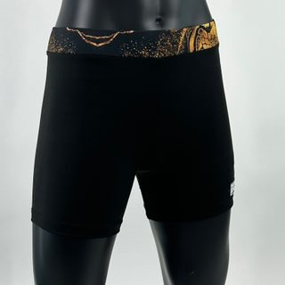 Classic Vale Tudo MMA Black and black gold marble Jessica R Compression Shorts