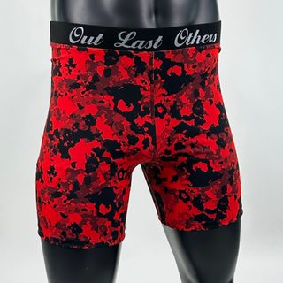 Classic Vale Tudo MMA Red black camo Diane L Compression Shorts