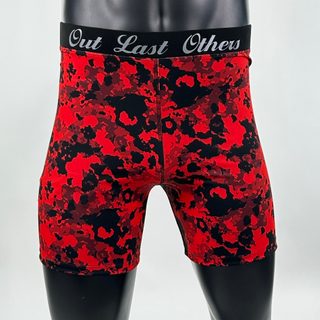 Classic Vale Tudo MMA Red black camo Diane L Compression Shorts