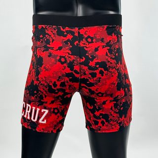 Classic Vale Tudo MMA Red black camo Diane L Compression Shorts