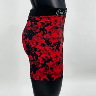 Classic Vale Tudo MMA Red black camo Diane L Compression Shorts
