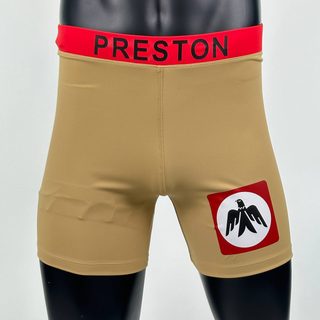 Classic Vale Tudo MMA True gold and red Franklyn W Compression Shorts