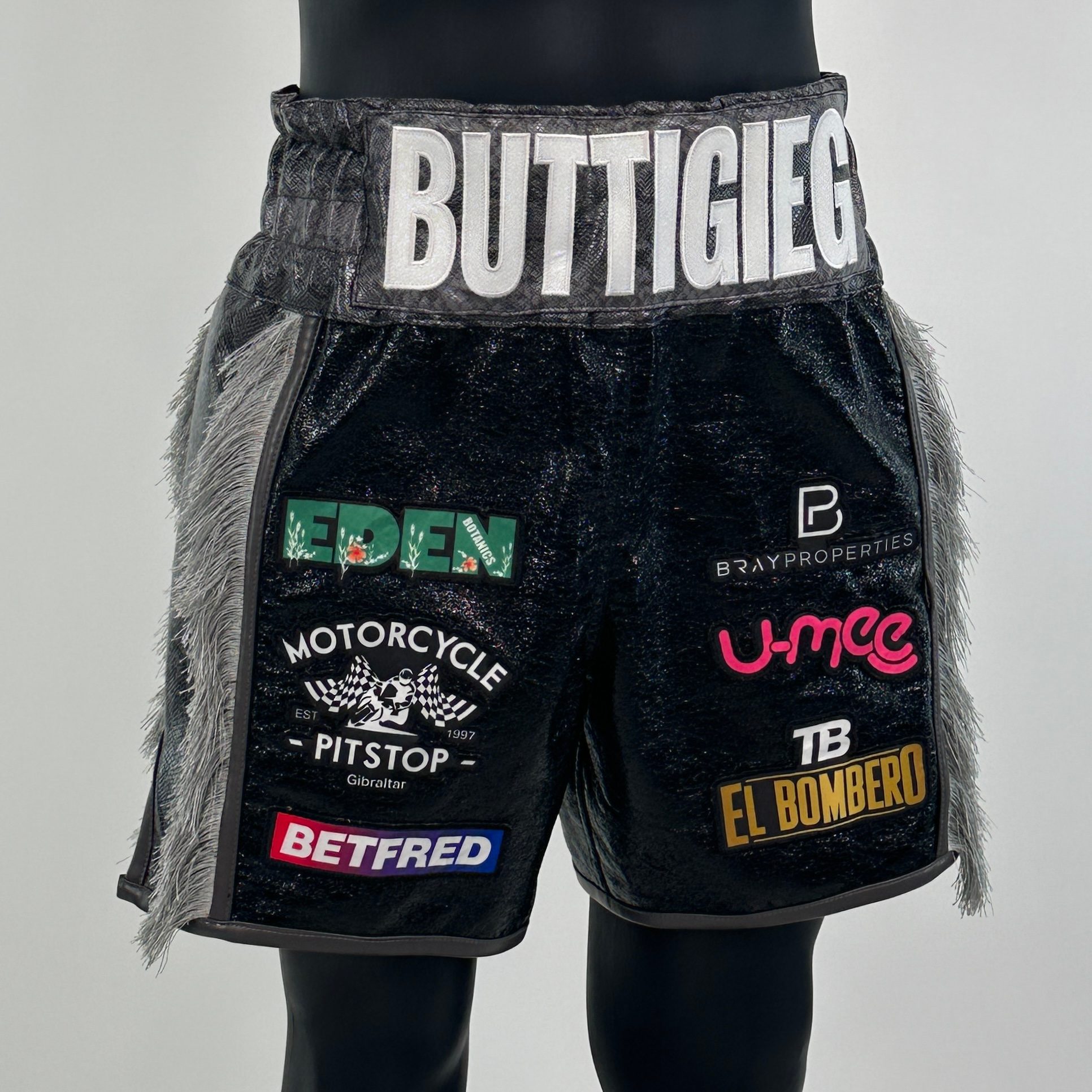 Side Stripe BX Old Tyrone 151353 Custom Boxing Shorts & Trunks