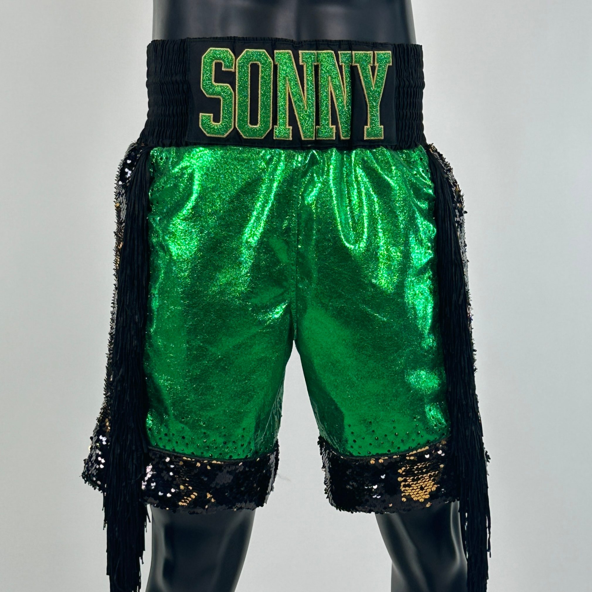 Panel Long Tassels BX Jade 153978 Custom Boxing Shorts & Trunks