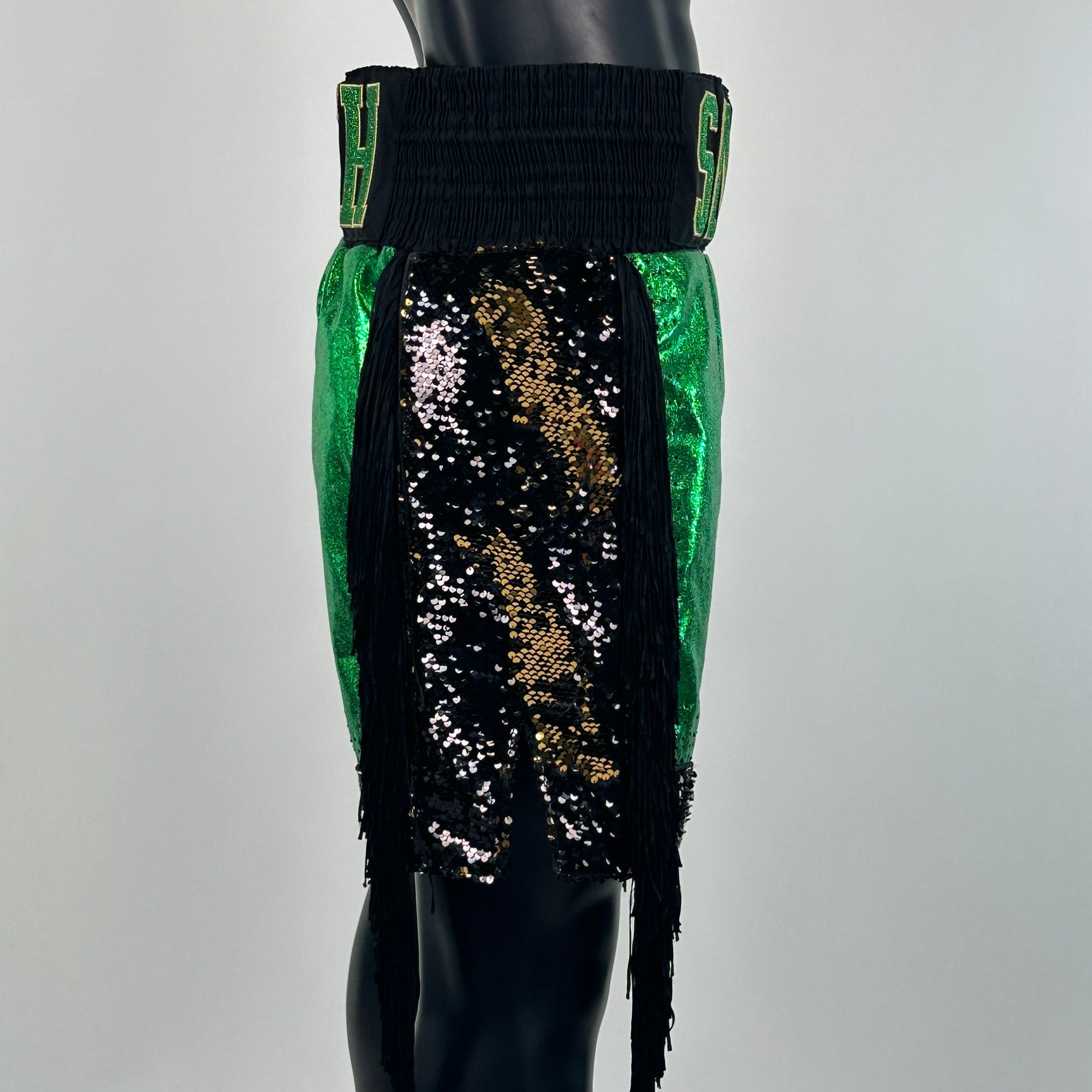 Panel Long Tassels BX Jade 153978 Custom Boxing Shorts & Trunks