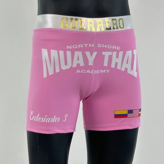 Classic Vale Tudo MMA Baby Pink Omar G Compression Shorts