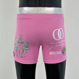 Classic Vale Tudo MMA Baby Pink Omar G Compression Shorts