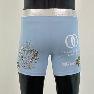 Classic Vale Tudo MMA Sky Blue Omar G Compression Shorts