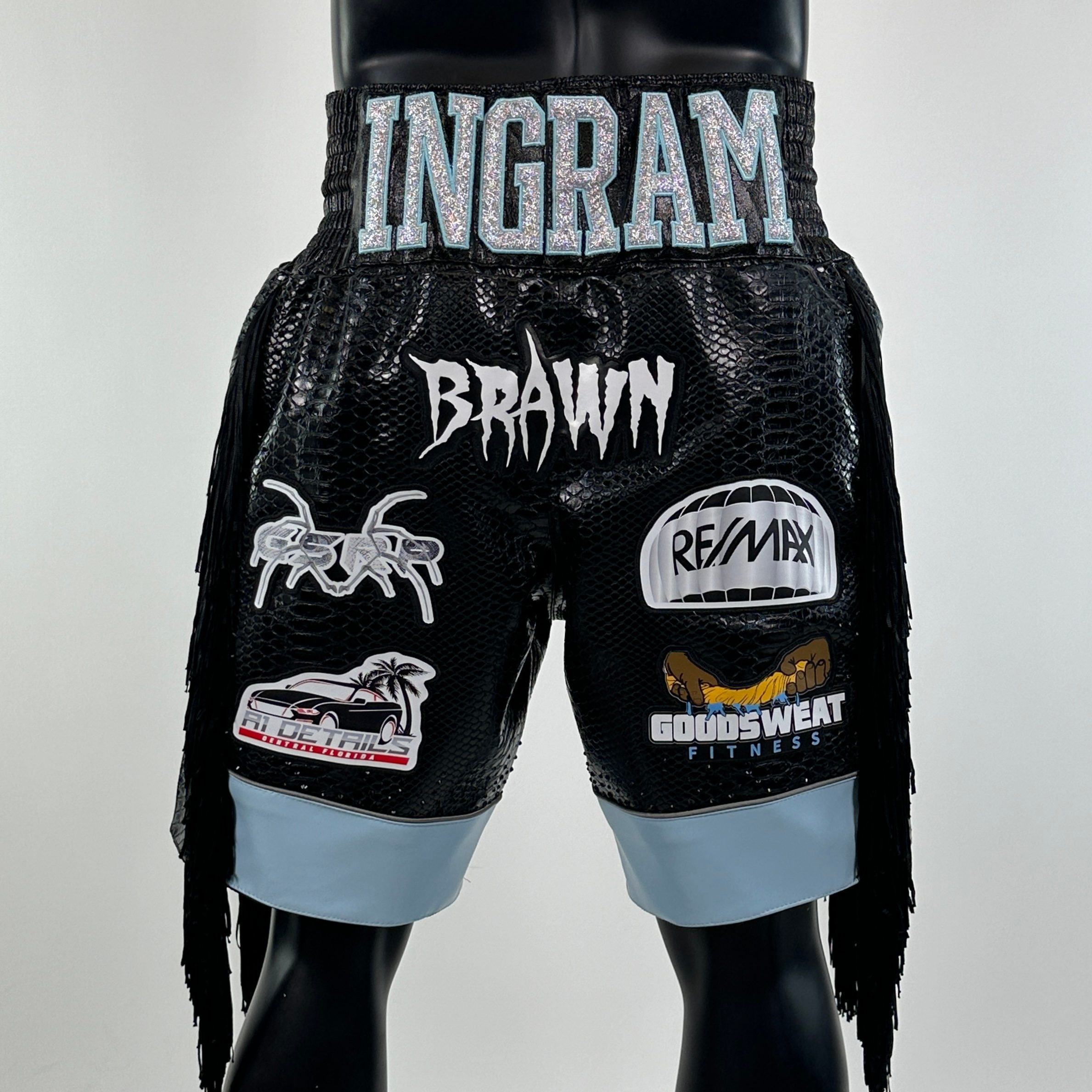 Panel Long Tassels BX antraveous 159561 Custom Boxing Shorts & Trunks