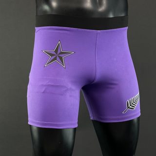 Classic Vale Tudo MMA Dark Purple Matthew F Compression Shorts
