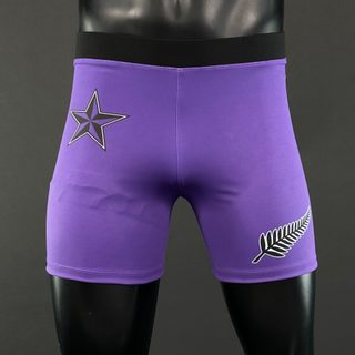 Classic Vale Tudo MMA Dark Purple Matthew F Compression Shorts