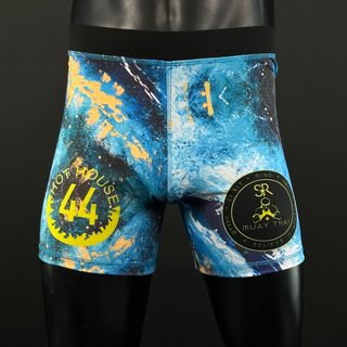 Classic Vale Tudo MMA Blue paint BF Oliver M Compression Shorts
