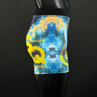 Classic Vale Tudo MMA Blue paint BF Oliver M Compression Shorts