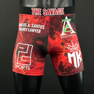 Classic Vale Tudo MMA Multired marble Michael K Compression Shorts