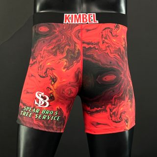 Classic Vale Tudo MMA Multired marble Michael K Compression Shorts