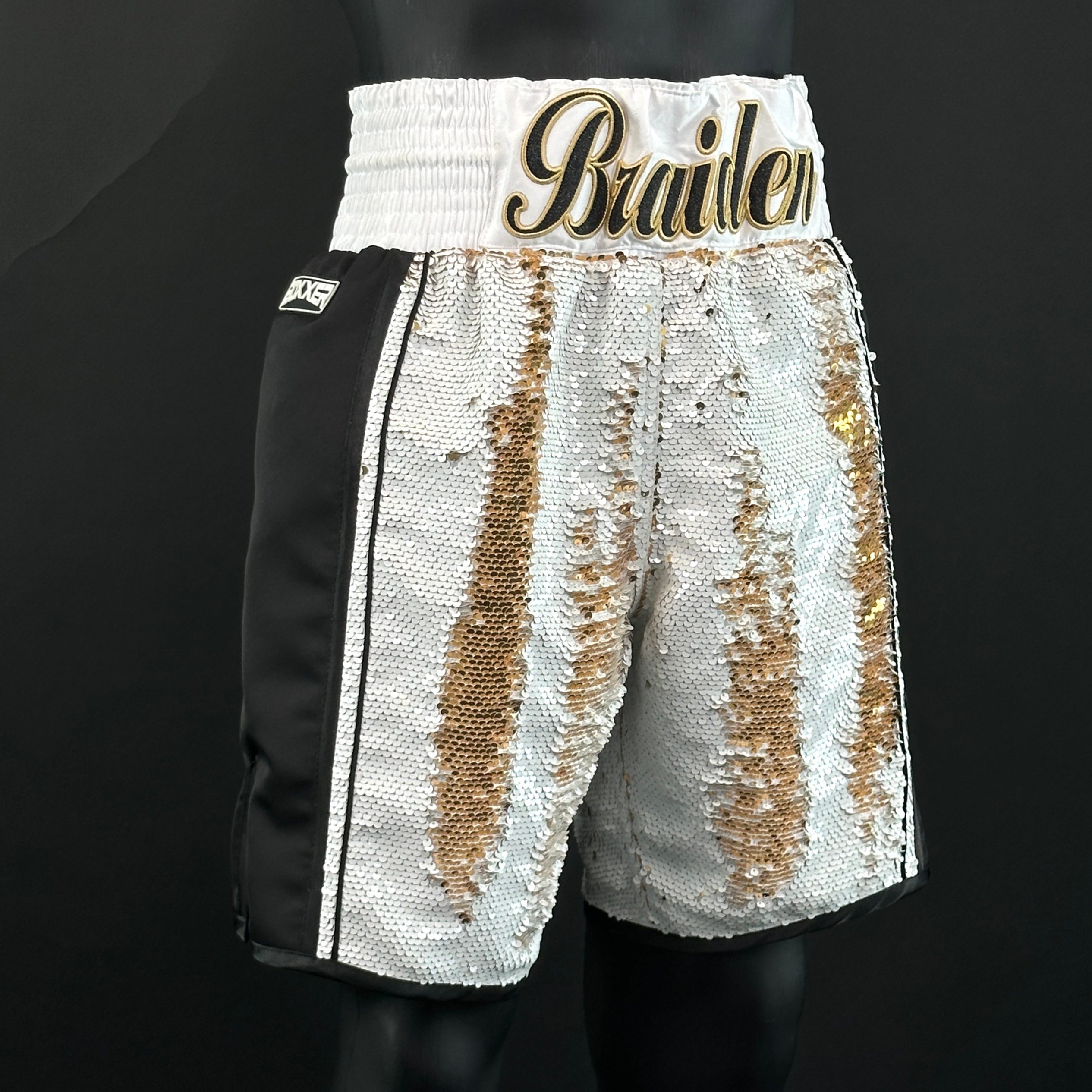 Side Stripe Luxury II Leigh 165996 Custom Boxing Shorts & Trunks
