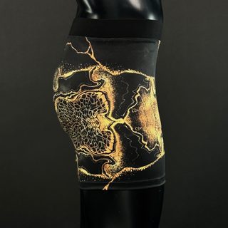 Classic Vale Tudo MMA Black and Gold marble Kalob L Compression Shorts