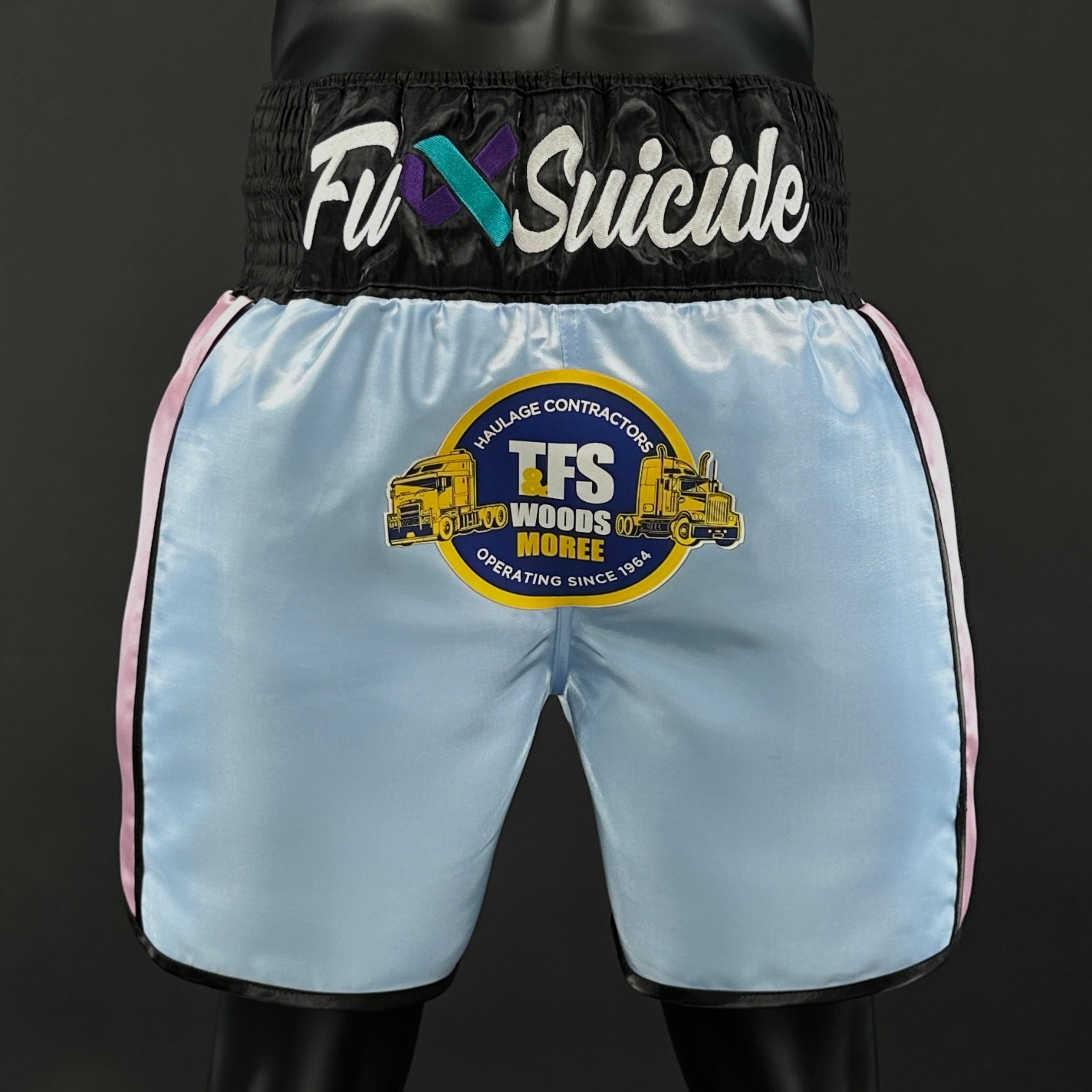 Side Stripe BX  Damien 180469 Custom Boxing Shorts & Trunks