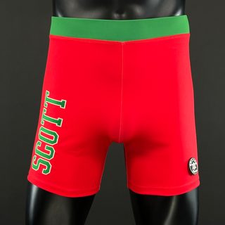 Classic Vale Tudo MMA Red & Green Baylin H. Compression Shorts