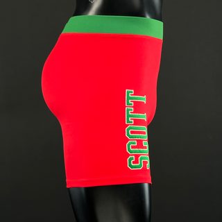 Classic Vale Tudo MMA Red & Green Baylin H. Compression Shorts