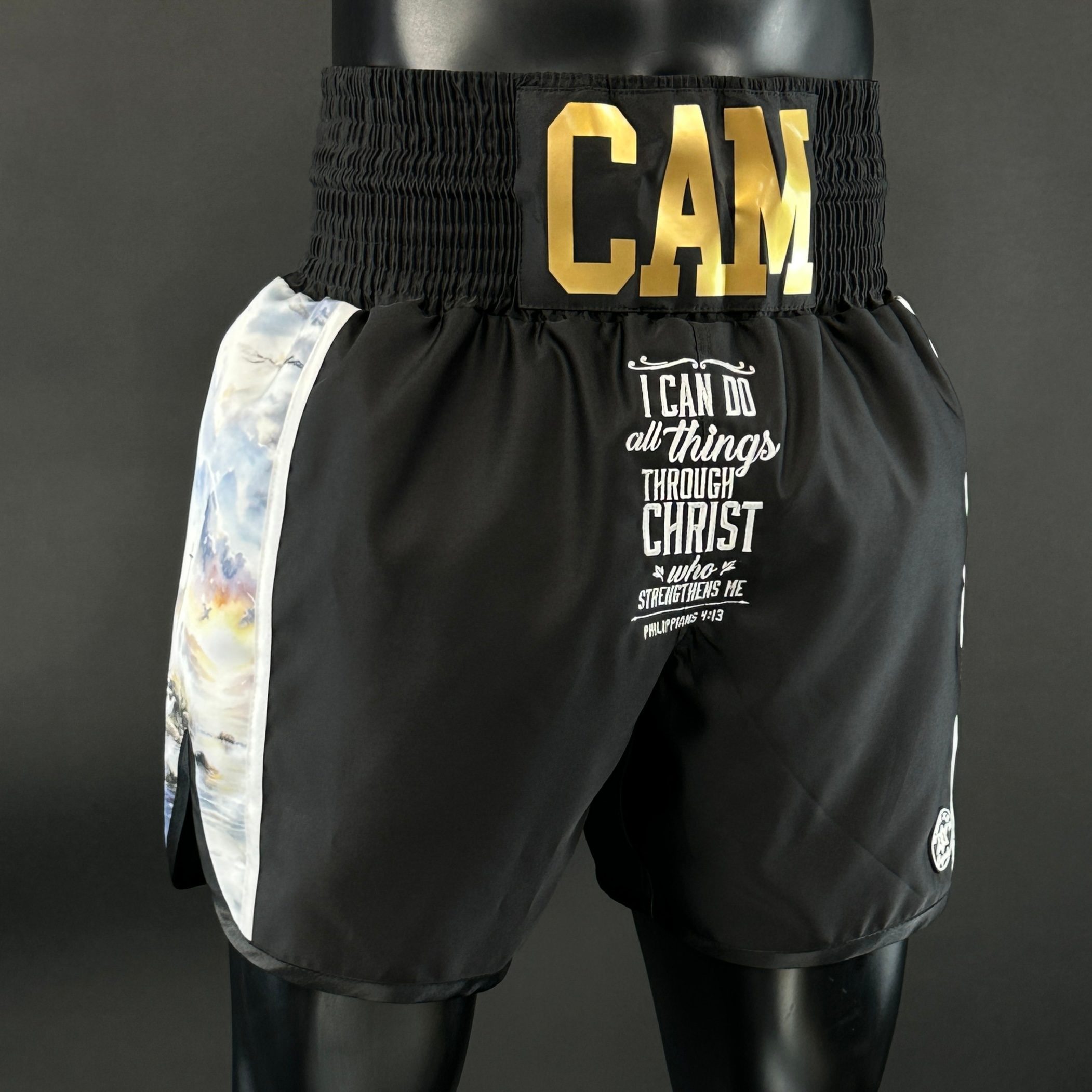 Side Stripe BX  Cameron 185783 Custom Boxing Shorts & Trunks
