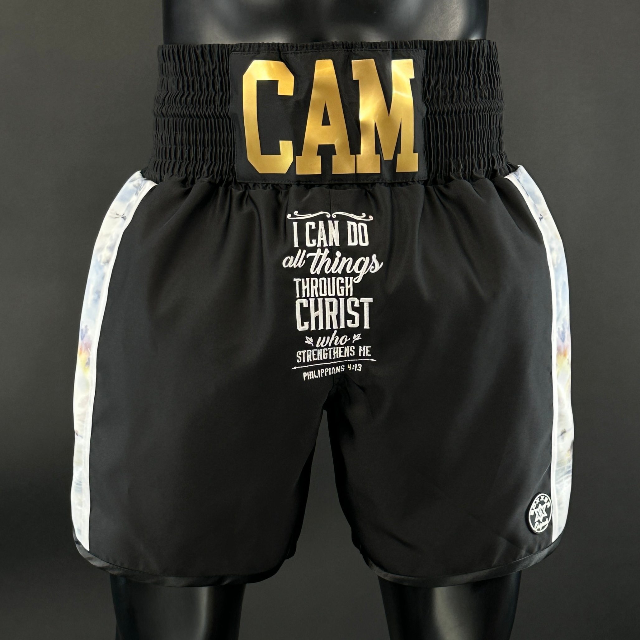 Side Stripe BX  Cameron 185783 Custom Boxing Shorts & Trunks