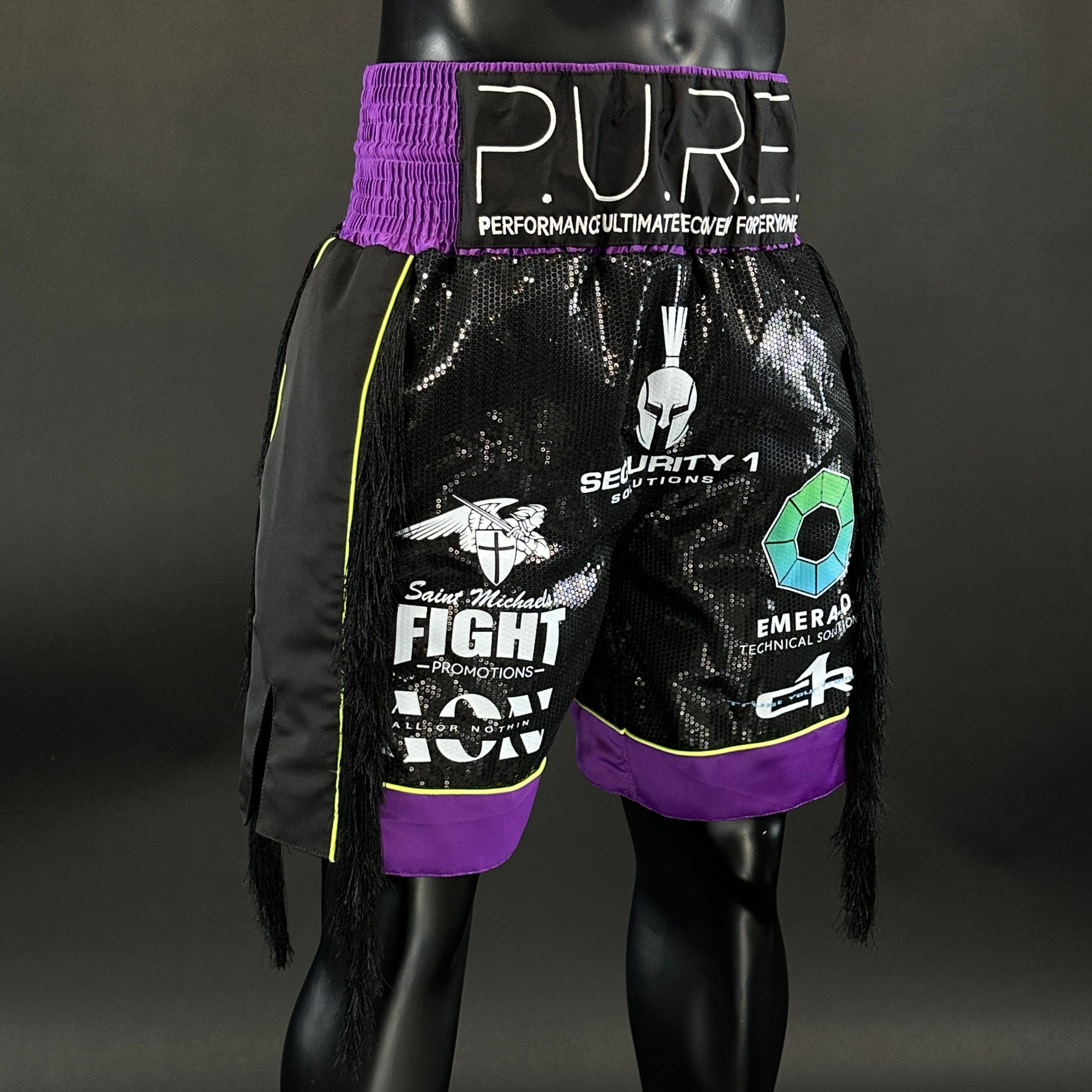 Panel Long Tassels BX Tyrell 185793 Custom Boxing Shorts & Trunks