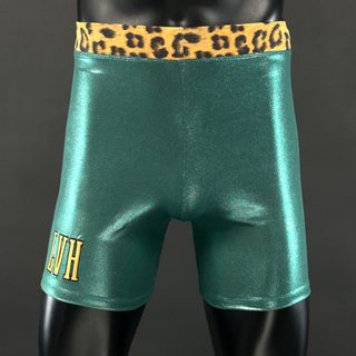 Classic Vale Tudo MMA (Short)  Green foil dot and Burnt gold Valentijn V Compression Shorts
