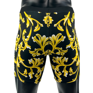 Classic Vale Tudo MMA (Short) Baroque (Blk Yello Gld) Sean T Compression Shorts