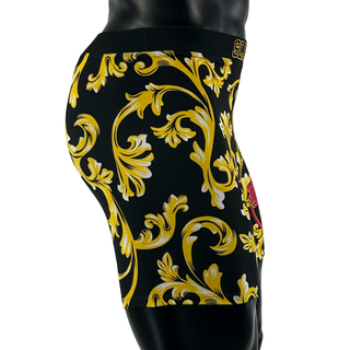 Classic Vale Tudo MMA (Short) Baroque (Blk Yello Gld) Sean T Compression Shorts