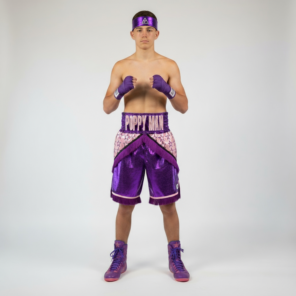 STAR QUALITY BX Poppy pink and purple 191973 Custom Boxing Shorts & Trunks