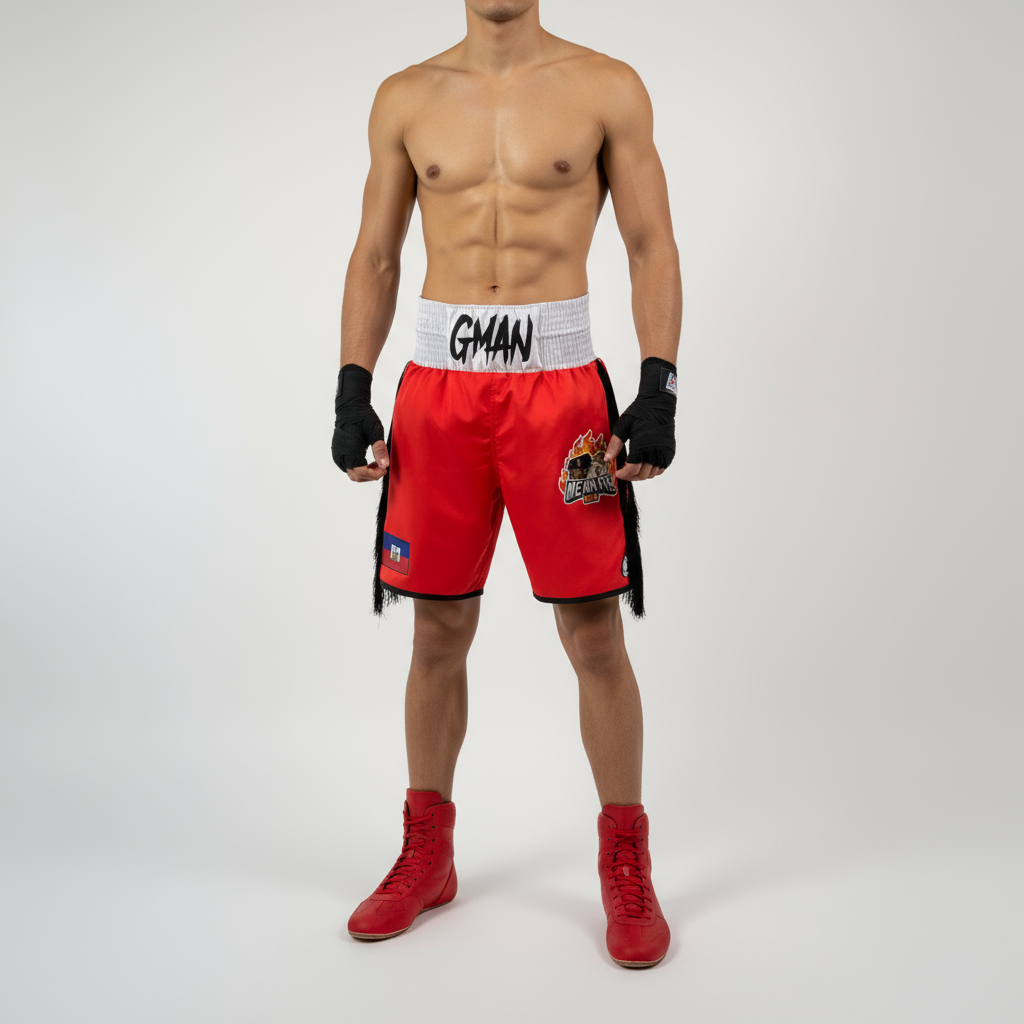 Classic BX G-Man Red 186214 Custom Boxing Shorts & Trunks