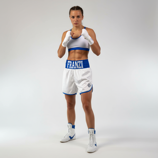 Thin Strap Sports Bra Franziska blue and white 193786 Sports Bra